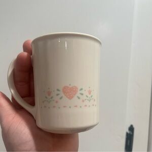 Set of Corelle Corning FOREVER YOURS Pink Heart Coffee/Tea Mug